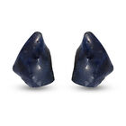 Handgearbeitete Masoala Saphir Fancy-Schliff-Ohrstecker, (Fissure gefüllt), 925 Silber platiniert ca. 7,60 ct
