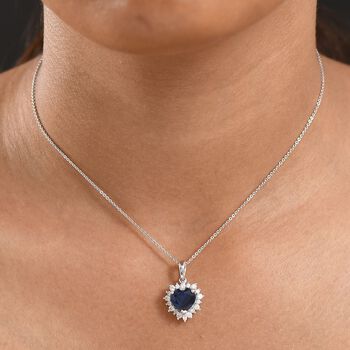 D'Joy AA Kaschmir-Kyanit, Moissanit Schmuckset ca. 45 cm 925 Silber rhodiniert ca. 3,63 ct.