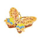 Schmetterling Tablettendöschen mit Kristallen, emailliert, mehrfarbig, 7,5x2 cm, mehrfarbig image number 2