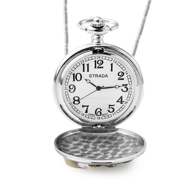 STRADA Taschenuhr mit 79cm Kette im Giraffenmotiv, Japanisches Uhrwerk image number 6