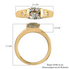 Prasiolith und Zirkon Ring 925 Silber Gelbgold Vermeil  ca. 1,18 ct image number 6