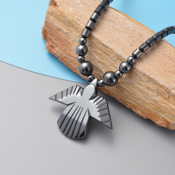 Hämatit Halskette50 cm Edelstahl ca. 188,00 ct image number 2