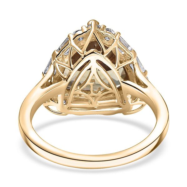 LUXURIANT DIAMOND - AAA Turkizit, Lab Grown Diamant Ring 417 Gold (Gr&ouml;&szlig;e 20.00) ca. 5,50 ct image number 4