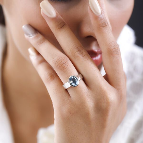 AAA Espirito Santo Aquamarin Ring, ca. 1.36 ct image number 3