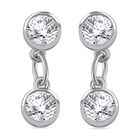 Moissanit Ohrringe 925 Silber rhodiniert ca. 2.00 ct