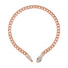 Grüner Kristall Halskette ca. 56 cm rosévergoldet