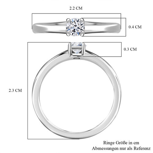 LUXURIANT VS Labor Diamant Ring, 925 Silber rhodiniert - 0,25 ct. image number 7