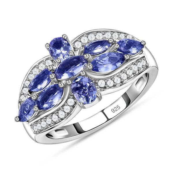 Tansanit und Zirkon Ring - 1,53 ct. image number 4