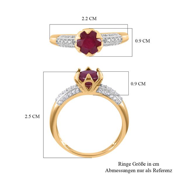AA afrikanischer Rubin und Zirkon-Ring - 2,69 ct. image number 4