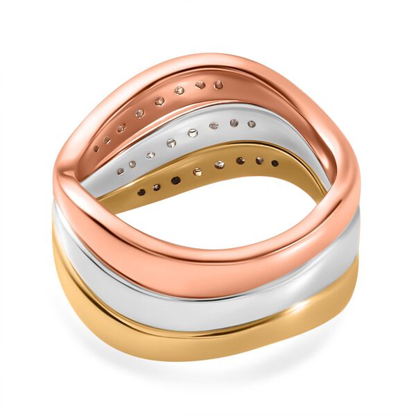 3er-Set- Moissanit Ringe - 0,59 ct. image number 7