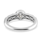 88 Facetten Moissanit Ring 925 Silber platiniert  ca. 0,57 ct image number 5