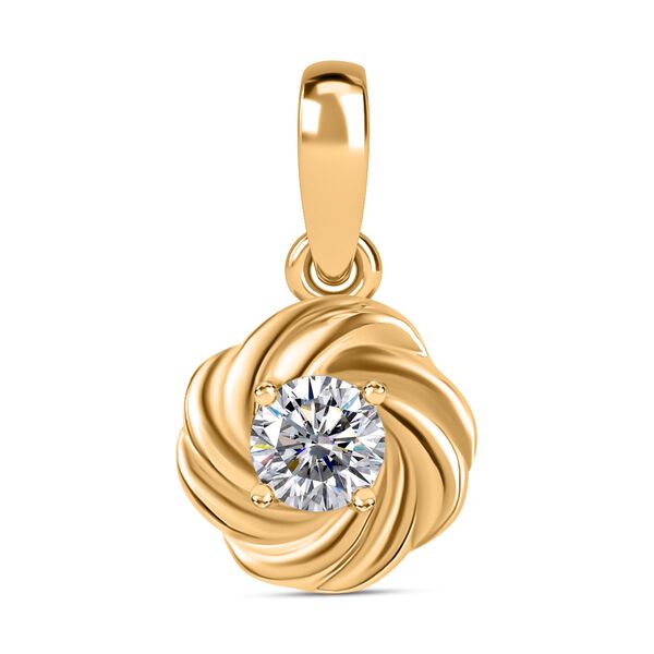 Moissanit Schmuckset, 925 Silber 750 Gelbgold Vermeil - 0,75 ct. image number 4