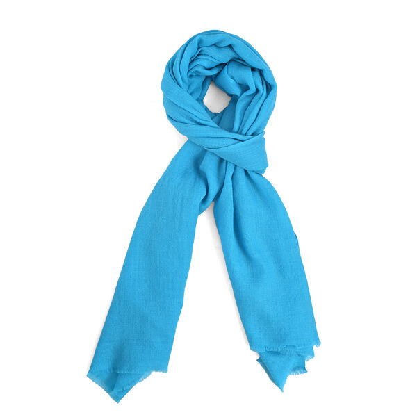 LA MAREY - Gro&szlig;formatiger Schal, 100% Kaschmirwolle, 70 x 195 cm, T&uuml;rkis image number 4