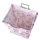 Dreieckiges Muster, faltbarer Wäschekorb, 48x36x25 cm, Rosa und mehrfarbig image number 3