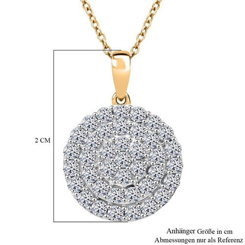 LUXURIANT DIAMOND - Lab Grown Diamant SI-GH SGL zertifiziert Schmuckset 925 Silber Gelbgold Vermeil ca. 1,00 ct. image number 4
