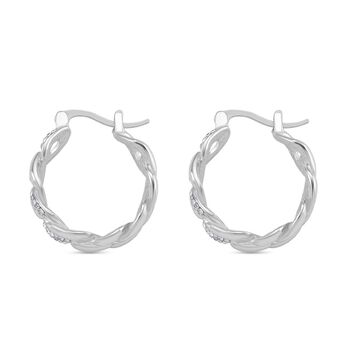 Wei&szlig;er Kristall Ohrringe Nickelfreies Messing Standard