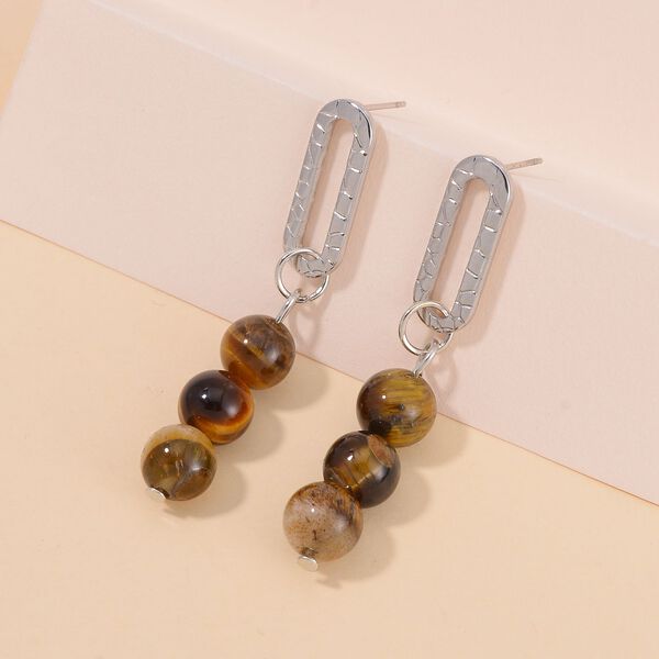 Tigerauge Ohrringe - 25 ct. image number 2