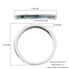 Blauer Diamant Half Eternity Ring 925 Silber Platin-Überzug image number 4