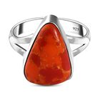Oranger Mohave Türkis-Ring, 925 Silber (Größe 16.00) ca. 5,11 ct