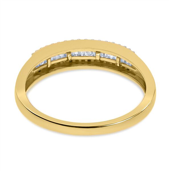 LUXURIANT SI-GH Labor Diamant Ring, 925 Silber 750 Gelbgold Vermeil - 0,25 ct. image number 4