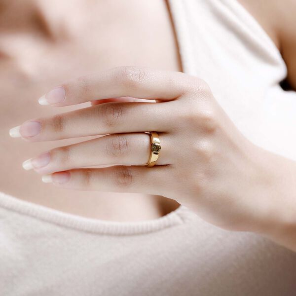 AA natürlicher, goldener Tansanit-Ring - 0,57 ct. image number 3