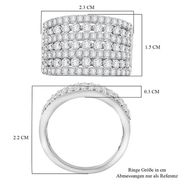 J Francis gefertigt mit SWAROVSKI-  Swarovski Zirkonia Cluster Ring image number 7