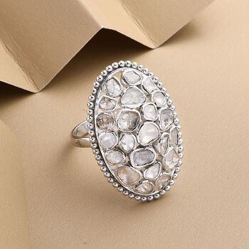 Handgearbeiteter, nat&uuml;rlicher Polki Diamant-Ring - 1,50 ct.