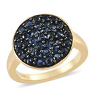 Blauer Saphir Ring 925 Silber vergoldet  ca. 1,51 ct image number 3