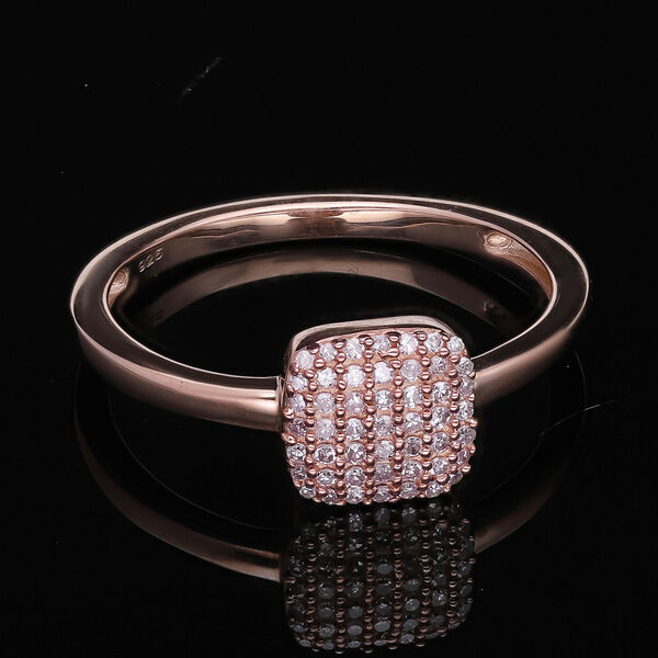 Nat&uuml;rlicher, rosa Diamant-Ring - 0,20 ct. image number 2