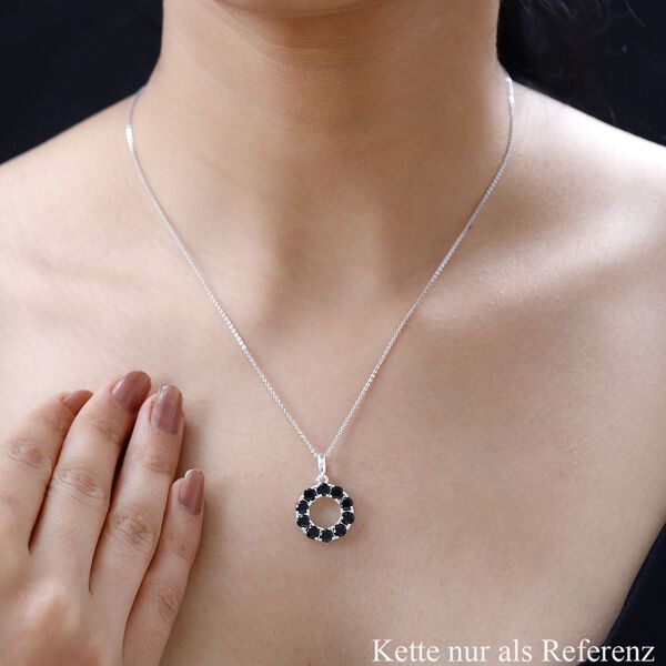 Schwarzer Spinell Anh&auml;nger 925 Silber ca. 1,80 ct. image number 3