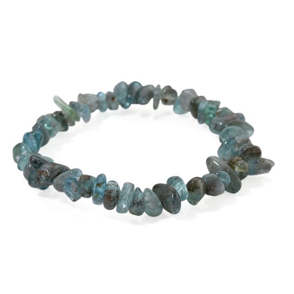 Gr&uuml;ner Apatit Armband, flexibel, ca. 85.00 ct