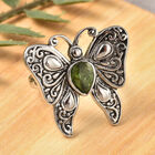 Natürlicher Peridot Schmetterling-Ring, Edelstahl Schwarz oxidiert  ca. 2,00 ct image number 1