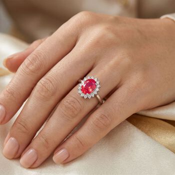 Orange Zirkonia, Wei&szlig;er Zirkonia Ring Nickelfreies Messing (Gr&ouml;&szlig;e 17.00)