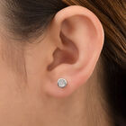 Handgefertigte Polki Solitär-Diamant-Ohrstecker in Silber, 0,25 ct. image number 2