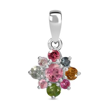 AA Mehrfarbig-Turmalin Anh&auml;nger 925 Silber rhodiniert ca. 0,97 ct.