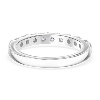 LUXURIANT SGL zertifizierter VS-EF Labor Diamant Ring, 925 Silber platiniert - 0,50 ct.