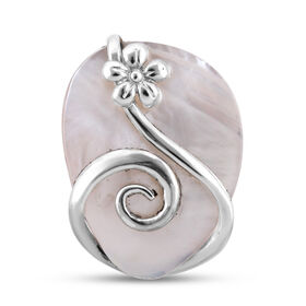 Royal Bali Kollektion - Perlmutt Blumen-Anhänger, 925 Silber