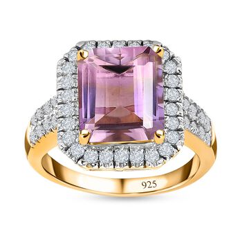 AAA Ametrin und Zirkon Ring - 5,73 ct.