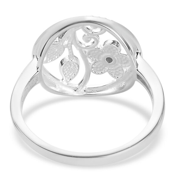 Diamant Blumen Ring 925 Silber image number 5