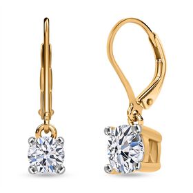 LUXURIANT DIAMOND - Lab Grown Diamant VS-GH Ohrringe 925 Silber 750 Gelbgold Vermeil ca. 1.00 ct