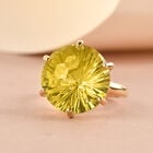 Exklusiver Schliff - Ouro Verde-Quarz Ring, 925 Silber vergoldet  ca. 10,62 ct image number 1