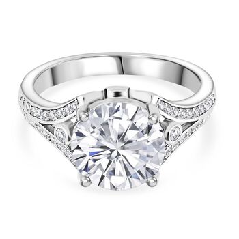 Wei&szlig;er Zirkonia Ring Nickelfreies Messing rhodiniert (Gr&ouml;&szlig;e 21.00)