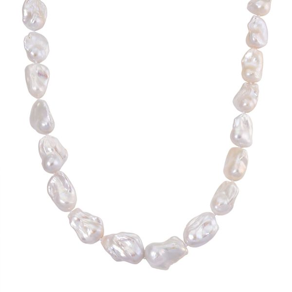 D'Joy Weiße Barockperle 50cm Halskette image number 0