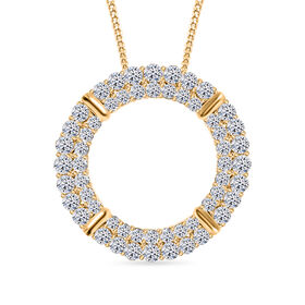 LUXURIANT DIAMOND- VS-EF Labor Diamant Anhänger in 417 Gold - 1 ct.