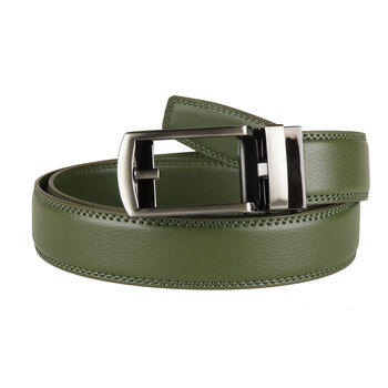 G&uuml;rtel mit Click-System aus echtem Leder, Breite: ca. 3 cm, Gr&uuml;n