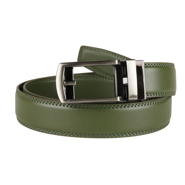 G&uuml;rtel mit Click-System aus echtem Leder, Breite: ca. 3 cm, Gr&uuml;n