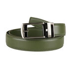 Gürtel mit Click-System aus echtem Leder, Breite: ca. 3 cm, Grün