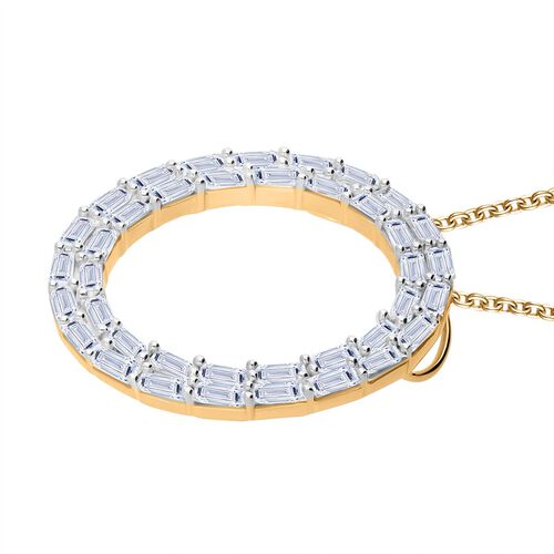 Lab Grown Diamant SI Schmuckset 925 Silber 750 Gelbgold Vermeil ca. 2,00 ct. image number 2