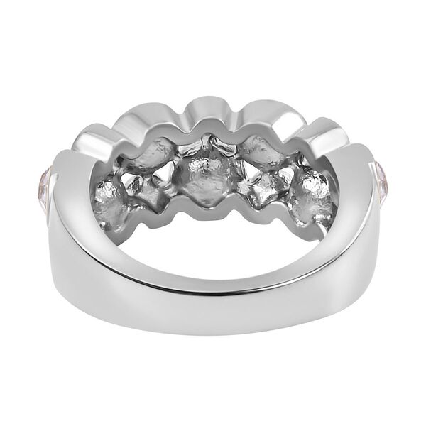 Wei&szlig;er Kristall-Ring in Silberton image number 6