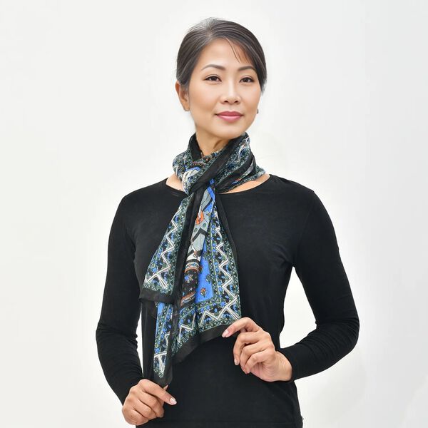 Schal aus Seide, schwarz